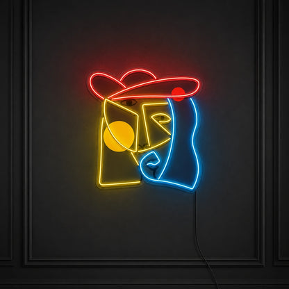 Modern Abstract Face Neon Sign LED Neon Sign high-converting product image
