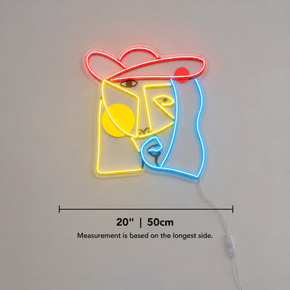 Modern Abstract Face Neon Sign LED Neon Sign size image