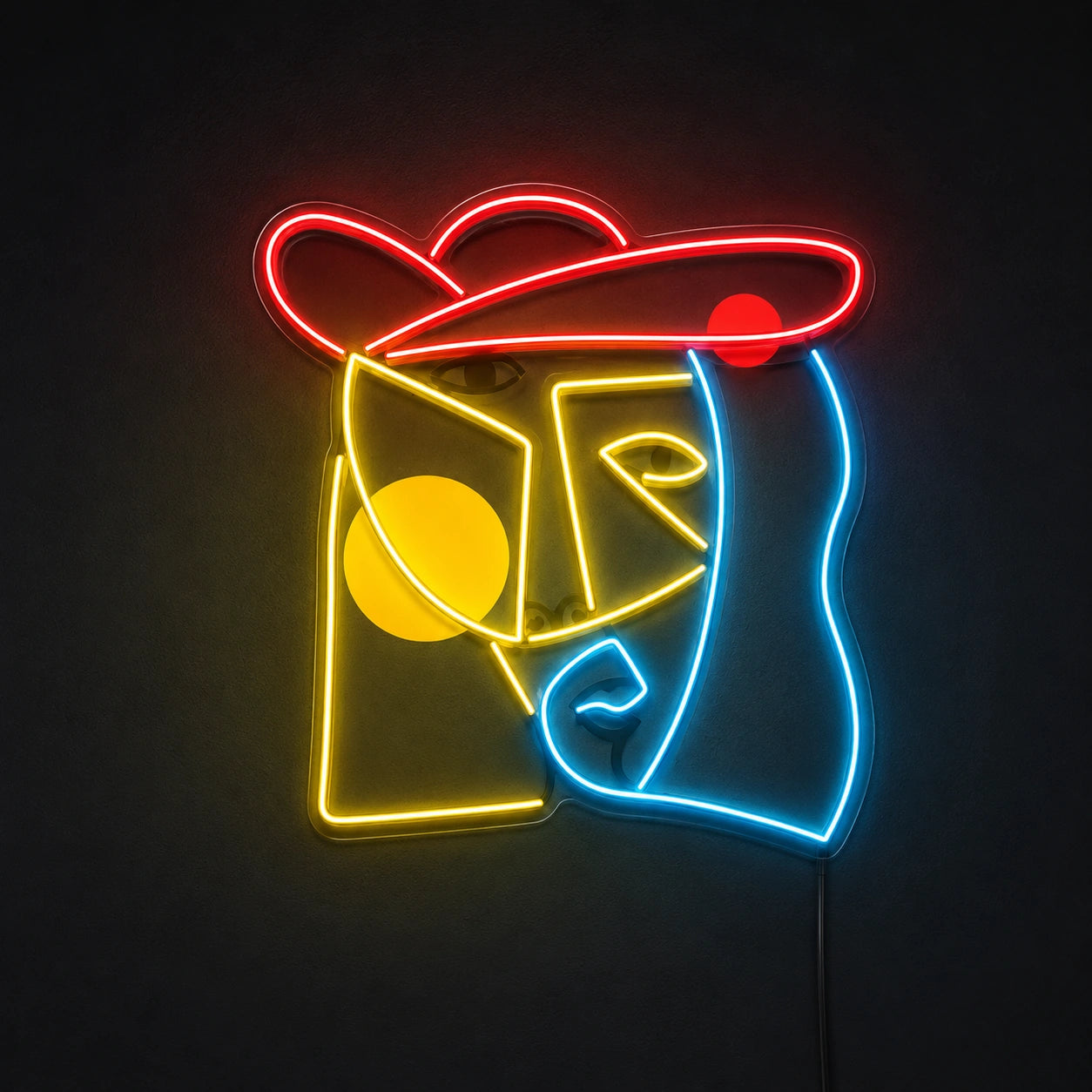 Modern Abstract Face Neon Sign LED Neon Sign main product image