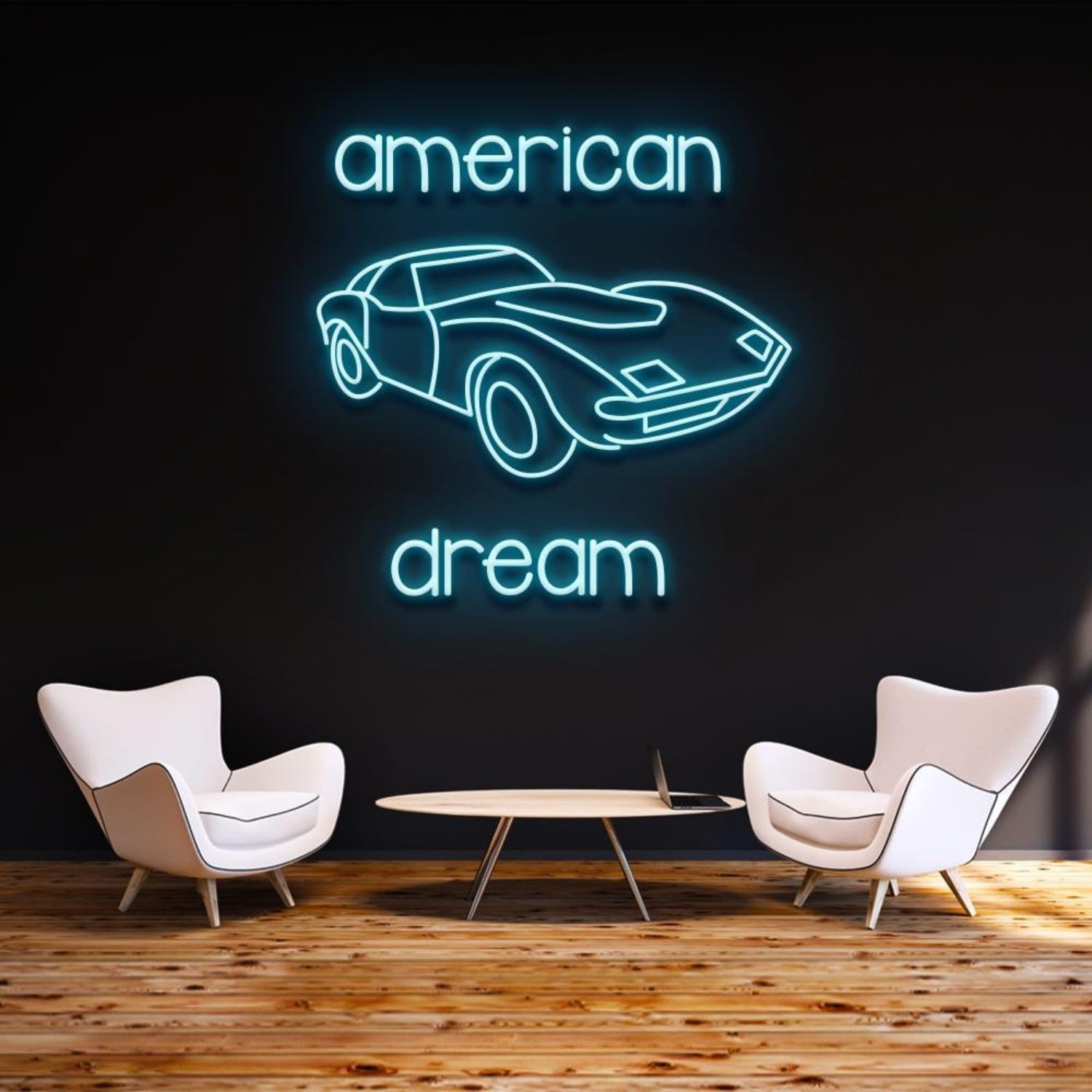 Modern American Dream Car Led Neon Sign For Home Garage Wall Art | Shineneon