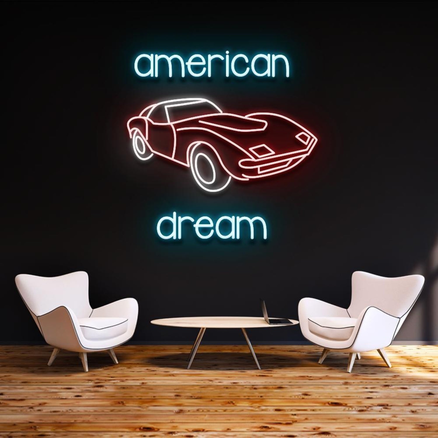 Modern American Dream Car Led Neon Sign For Home Garage Wall Art | Shineneon