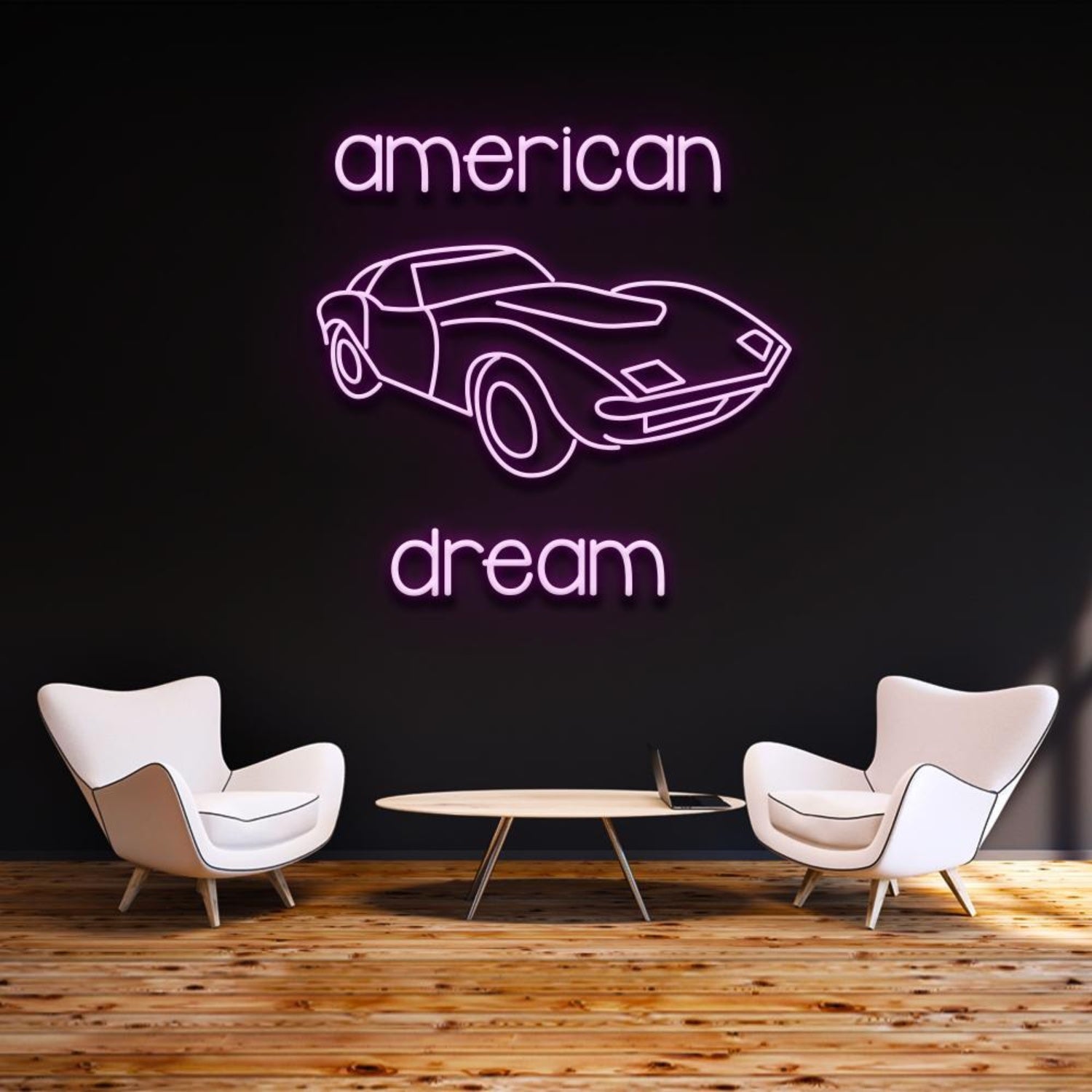 Modern American Dream Car Led Neon Sign For Home Garage Wall Art | Shineneon