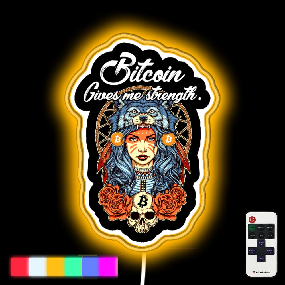 Modern Bitcoin Shaman Led Neon Sign