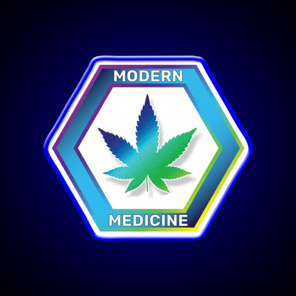 Modern Medicine Hemp Inspired Green Leaf Led Neon Sign Rgb Color - LED neon sign view 5