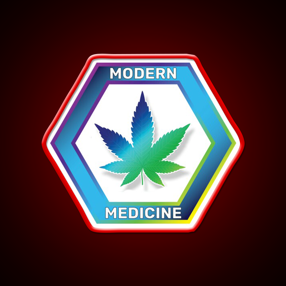 Modern Medicine Hemp Inspired Green Leaf Led Neon Sign Rgb Color - LED neon sign view 10
