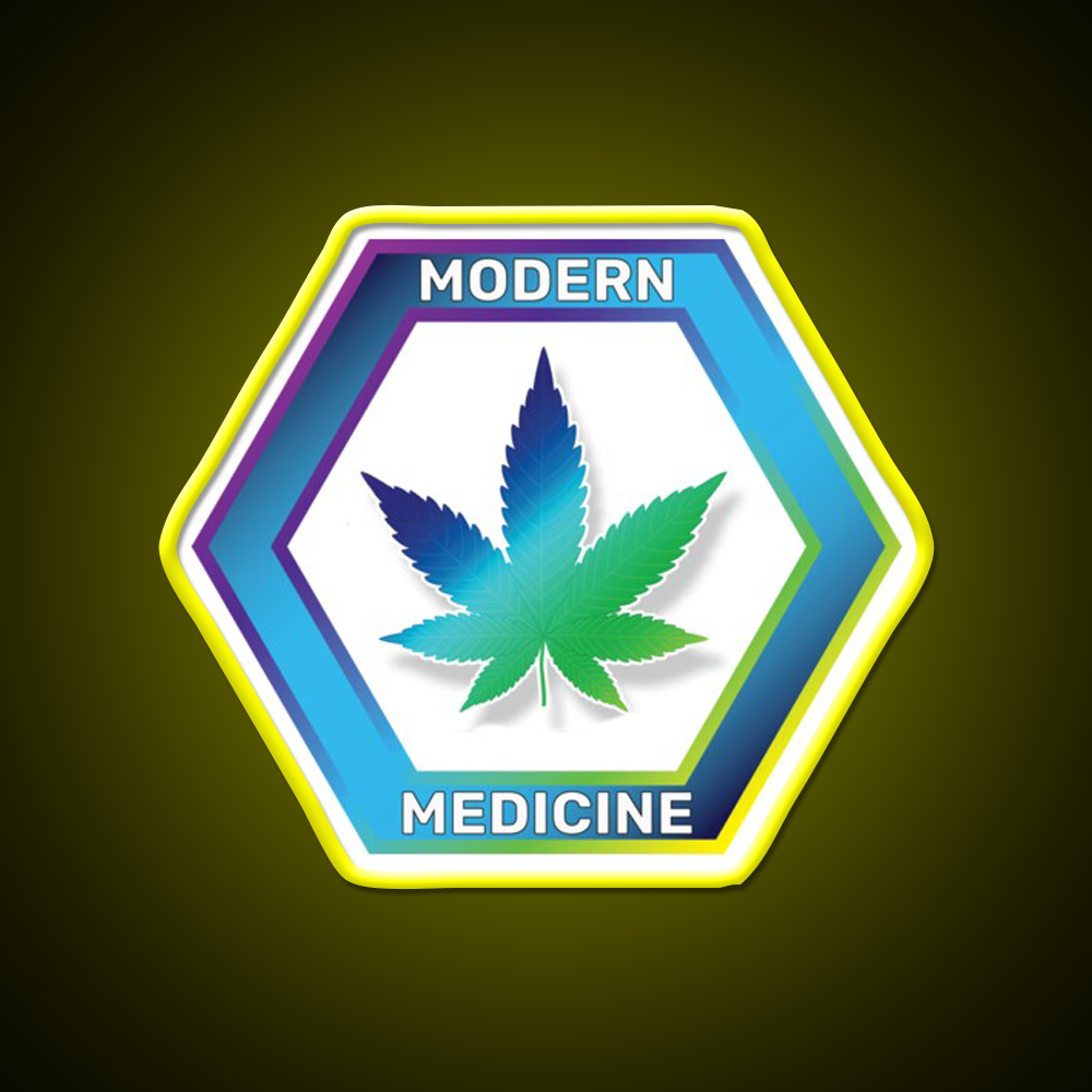 Modern Medicine Hemp Inspired Green Leaf Led Neon Sign Rgb Color - LED neon sign view 7