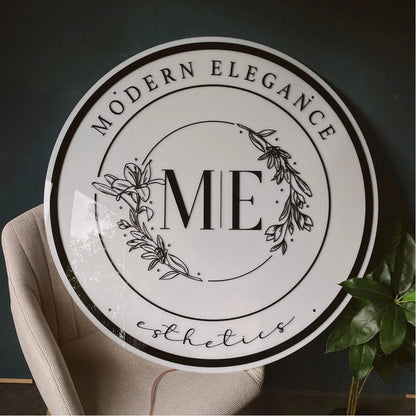 Modern Meelegance Acrylic Business Logo Sign - Shineneon