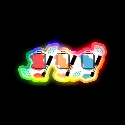 Modern Nail Polish Art Nail Salon Led Neon Sign Rgb Color - LED neon sign close-up detail