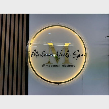 Modern Nails Spa Acrylic Business Logo Sign - Shineneon