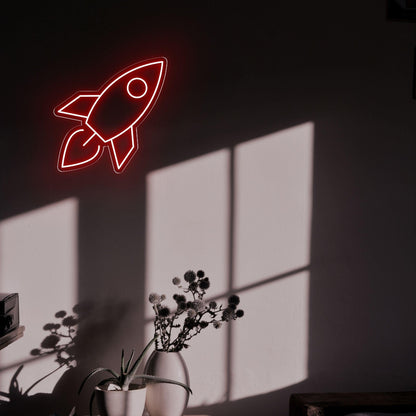 Modern Rocket Led Neon Sign For Home Bedroom Wall Decor | Shineneon
