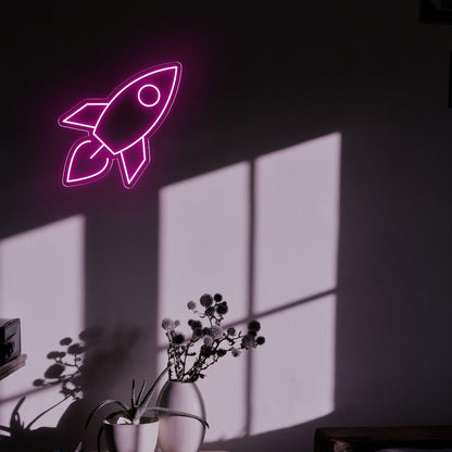 Modern Rocket Led Neon Sign For Home Bedroom Wall Decor | Shineneon