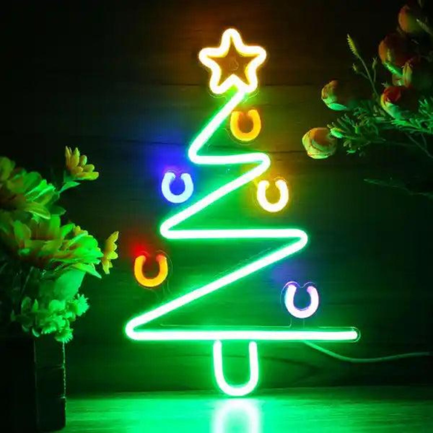 Modern Tree Multicolor LED Neon Sign for Indoor Christmas Decor | Shineneon
