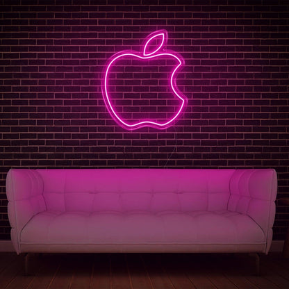 Modern Yellow Apple Led Neon Sign For Home Studio Decor | Shineneon