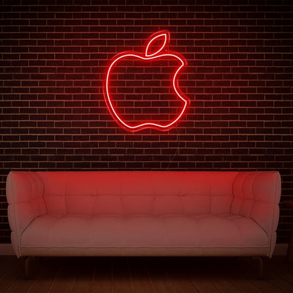 Modern Yellow Apple Led Neon Sign For Home Studio Decor | Shineneon