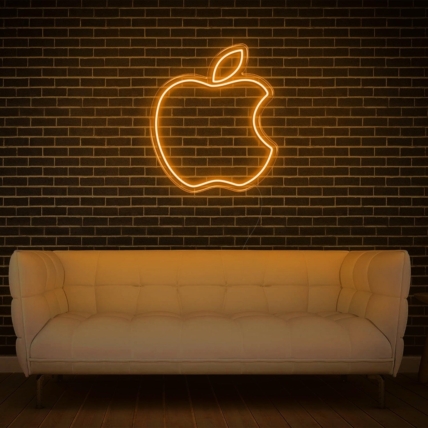Modern Yellow Apple Led Neon Sign For Home Studio Decor | Shineneon