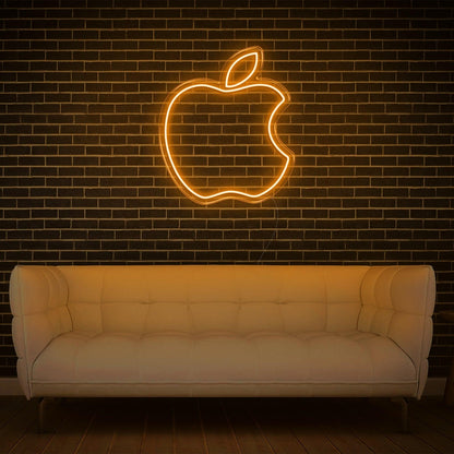 Modern Yellow Apple Led Neon Sign For Home Studio Decor | Shineneon