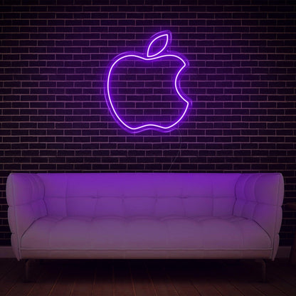 Modern Yellow Apple Led Neon Sign For Home Studio Decor | Shineneon