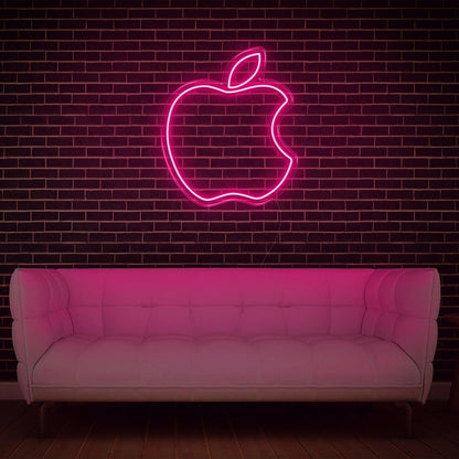 Modern Yellow Apple Led Neon Sign For Home Studio Decor | Shineneon