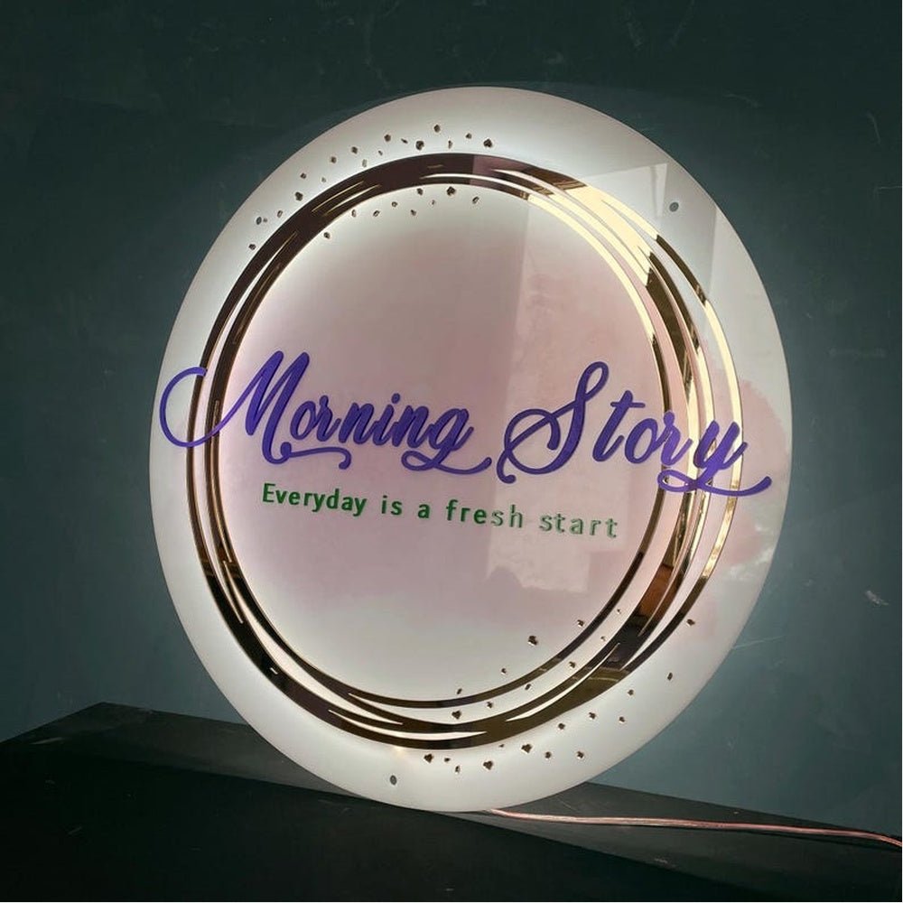 Moining Story Studio Acrylic Business Logo Sign - Shineneon