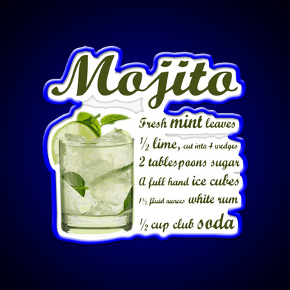 Mojito Cocktail Bar Decor Led Neon Sign For Wall Decor Rgb Color - LED neon sign view 5