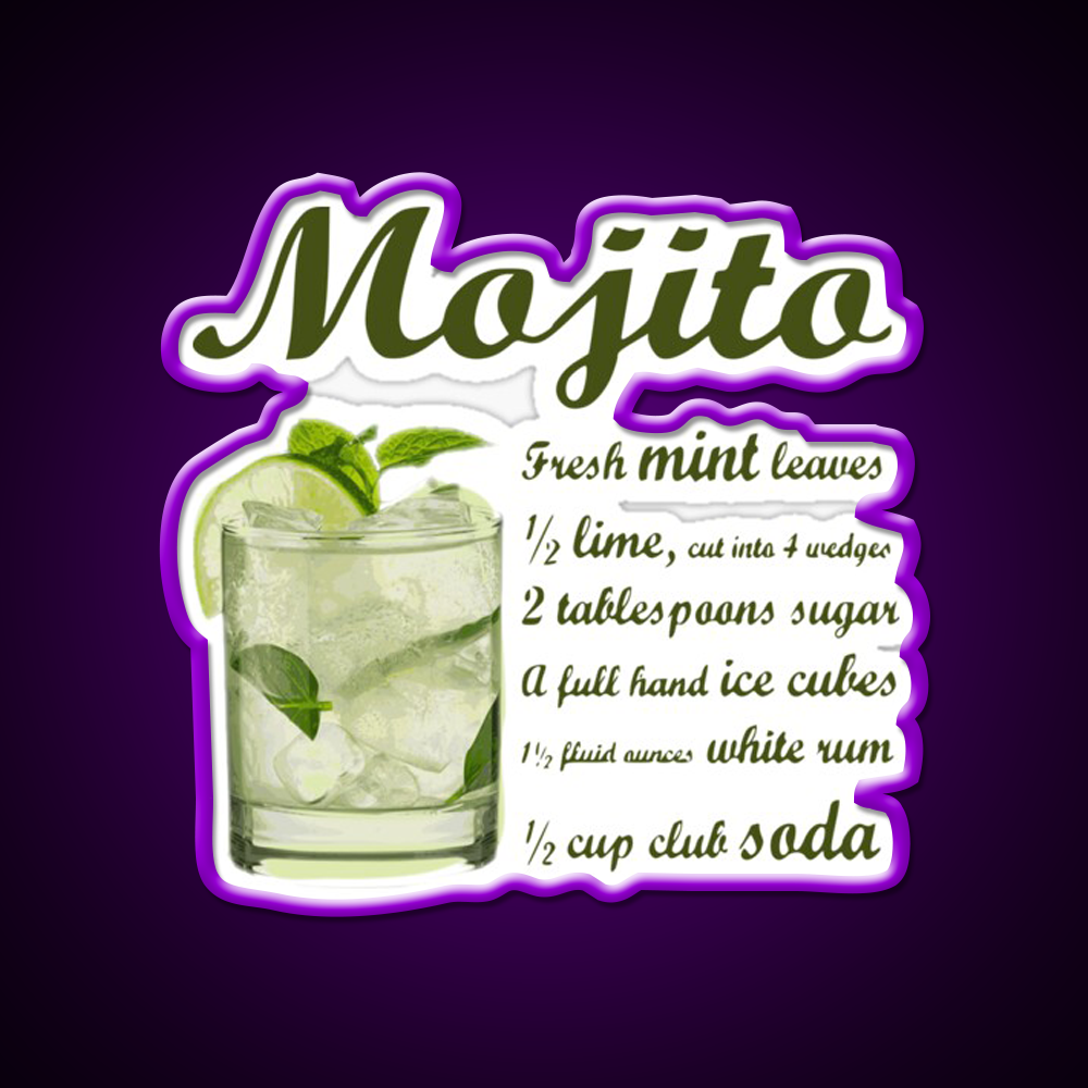 Mojito Cocktail Bar Decor Led Neon Sign For Wall Decor Rgb Color - LED neon sign view 9