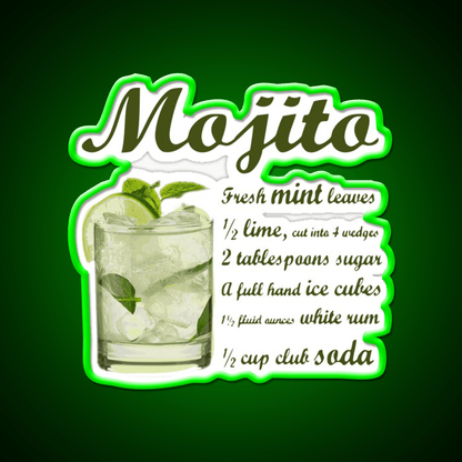 Mojito Cocktail Bar Decor Led Neon Sign For Wall Decor Rgb Color - Shineneon