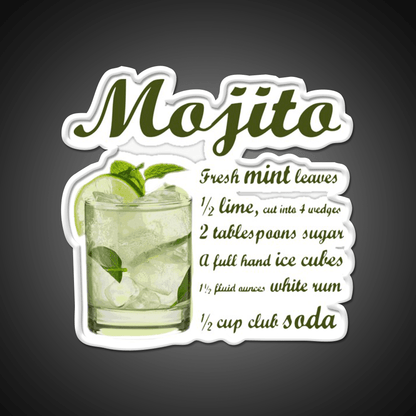 Mojito Cocktail Bar Decor Led Neon Sign For Wall Decor Rgb Color - Shineneon