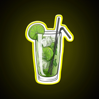Mojito Cocktail Bar Decor Led Neon Sign Neon Party Sign Rgb Color - Custom LED neon sign front view