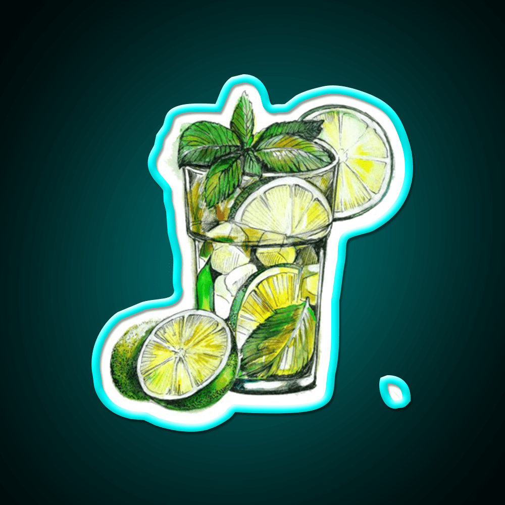 Mojito Cocktail Bar Decor Led Neon Sign Rgb Color - Shineneon