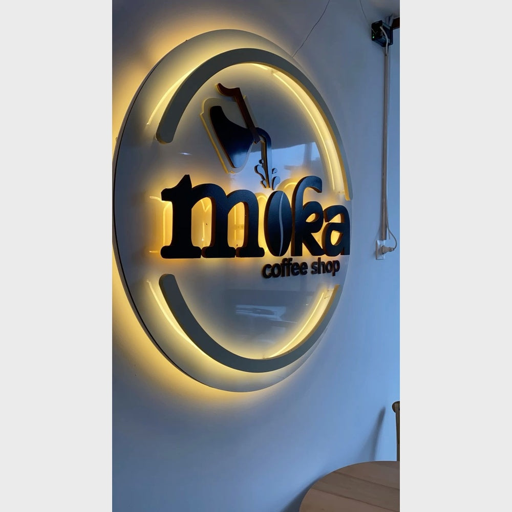 Moka 3D Backlit Channel Letters Led Light Sign