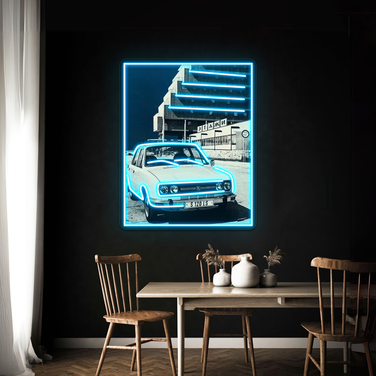 Molchat Doma Stairs Graphic Artwork Neon Wall Signs | Shineneon