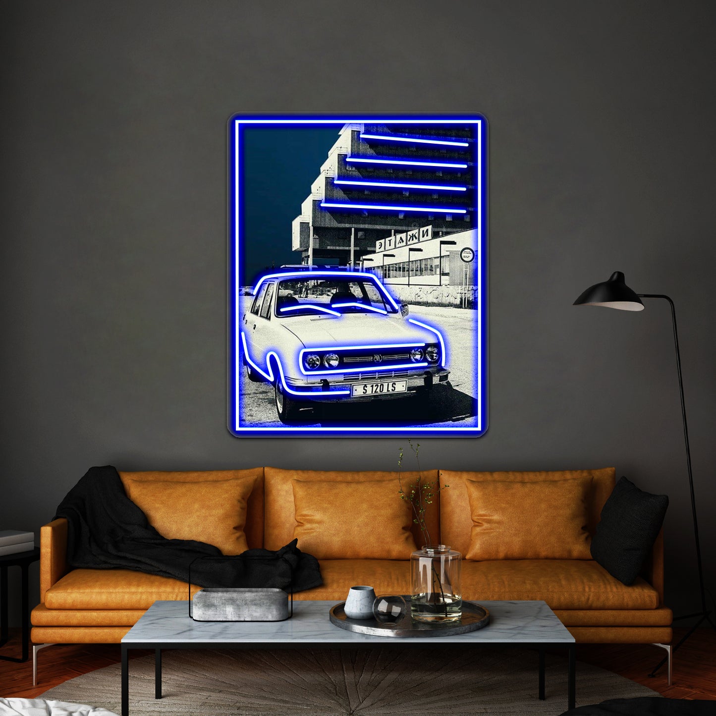 Molchat Doma Stairs Graphic Artwork Neon Wall Signs