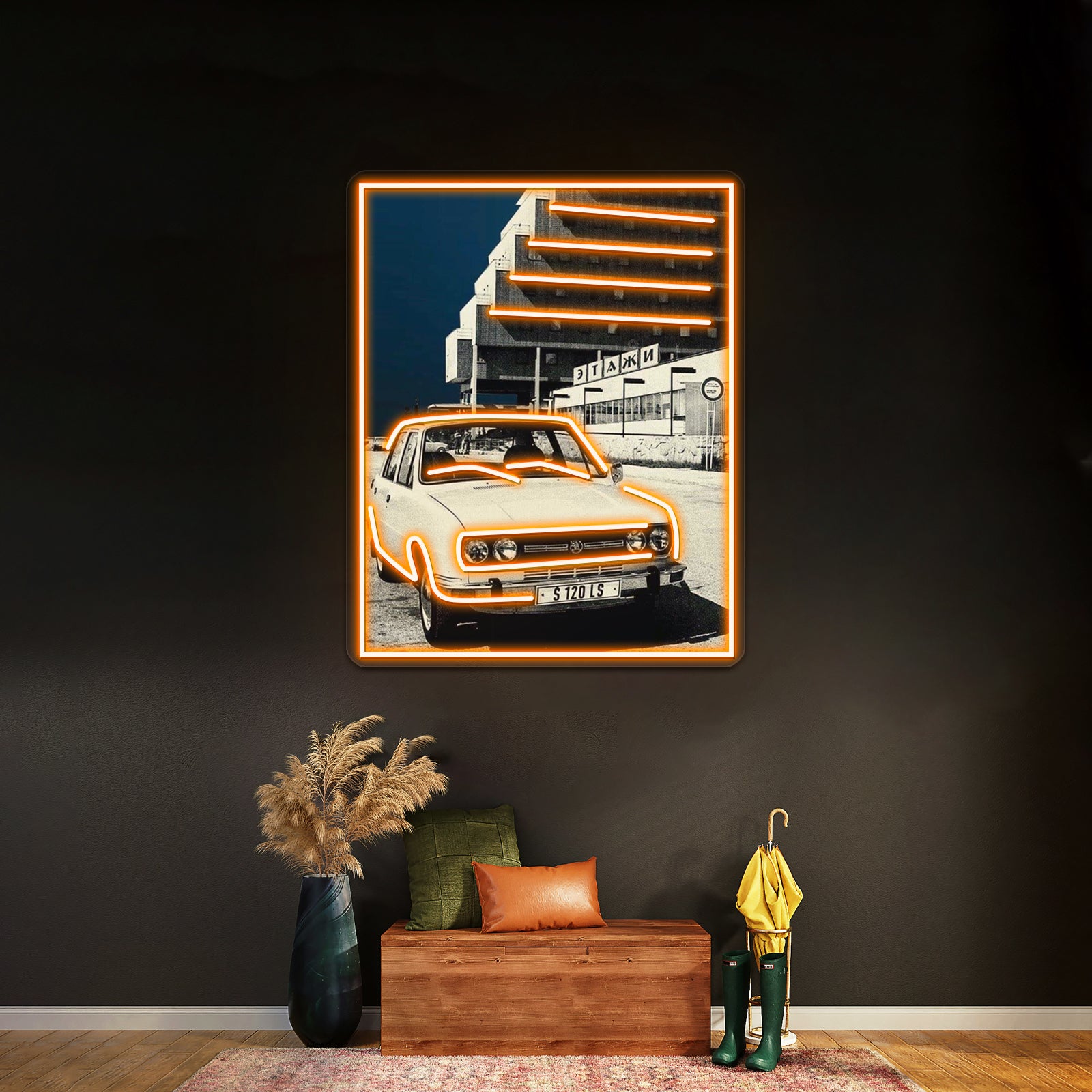 Molchat Doma Stairs Graphic Artwork Neon Wall Signs | Shineneon