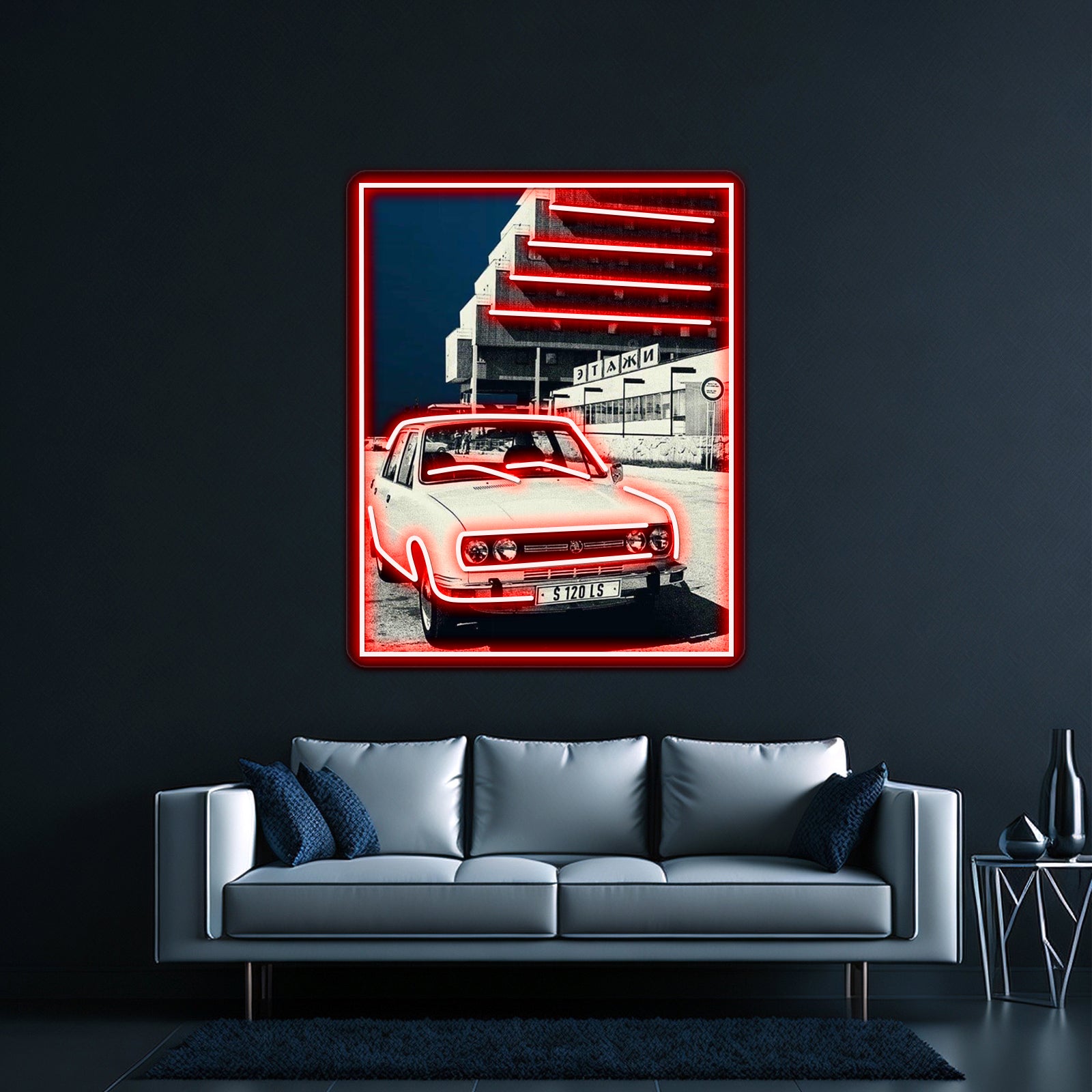 Molchat Doma Stairs Graphic Artwork Neon Wall Signs | Shineneon