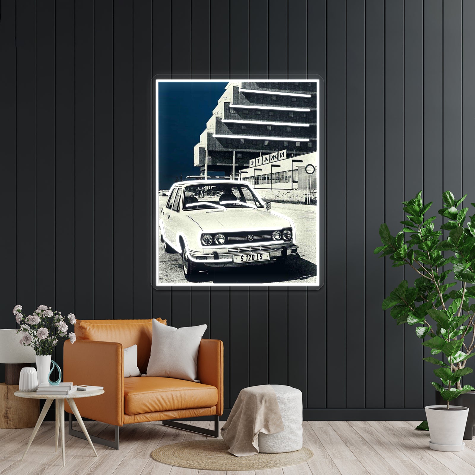 Molchat Doma Stairs Graphic Artwork Neon Wall Signs | Shineneon