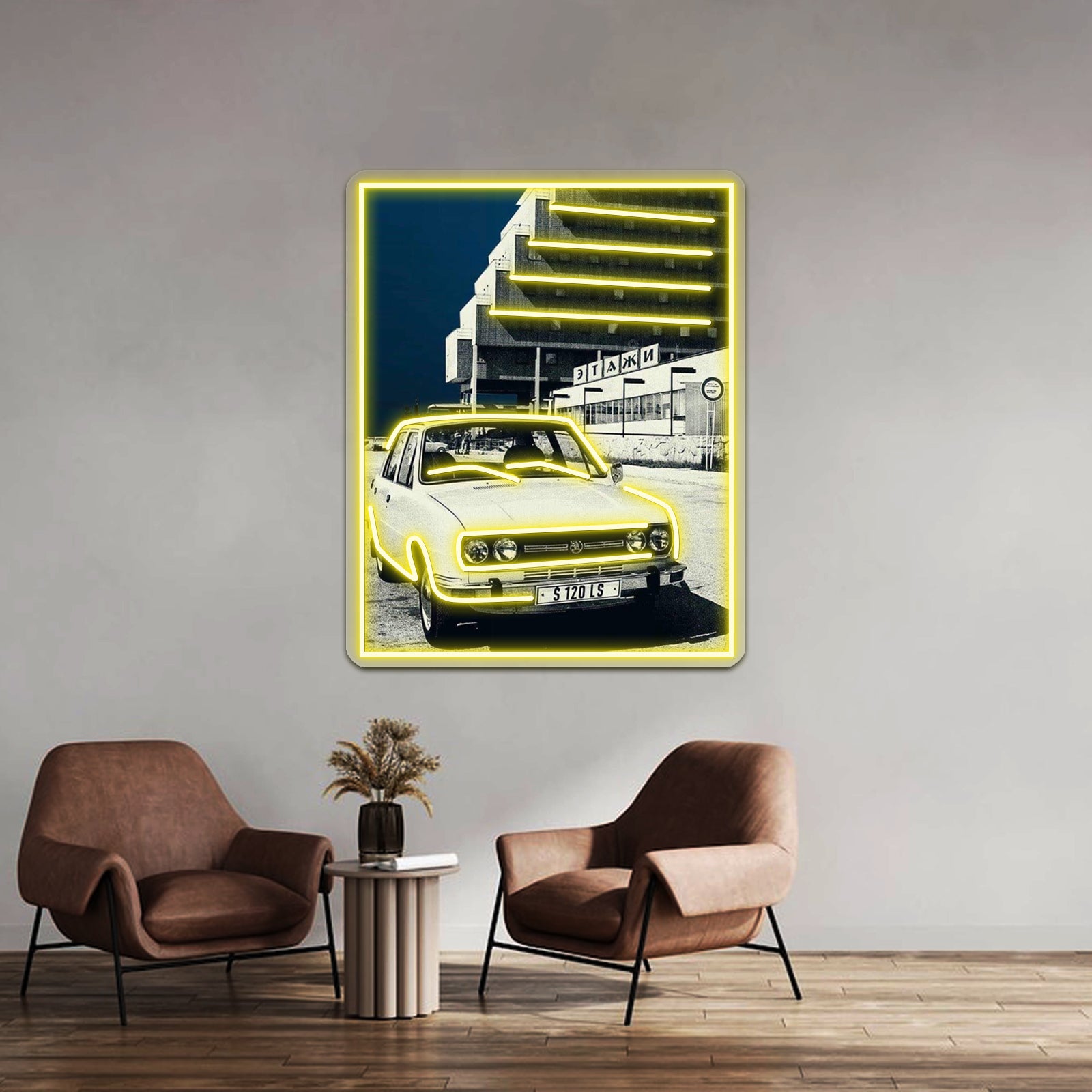 Molchat Doma Stairs Graphic Artwork Neon Wall Signs | Shineneon