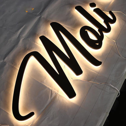 Moli 3D Backlit Letters Business Metal Led Sign - Shineneon