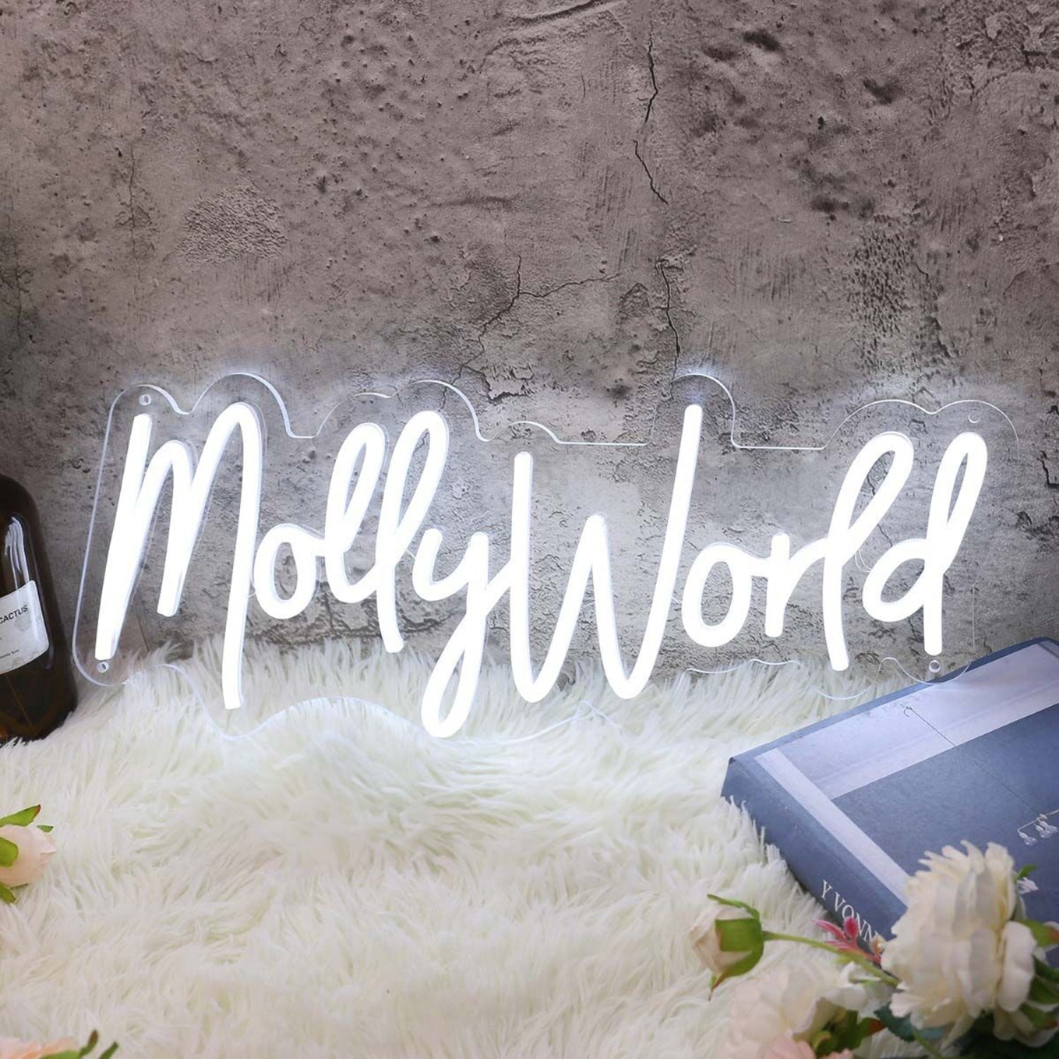 Mollyworld White Led Neon Sign - Shineneon
