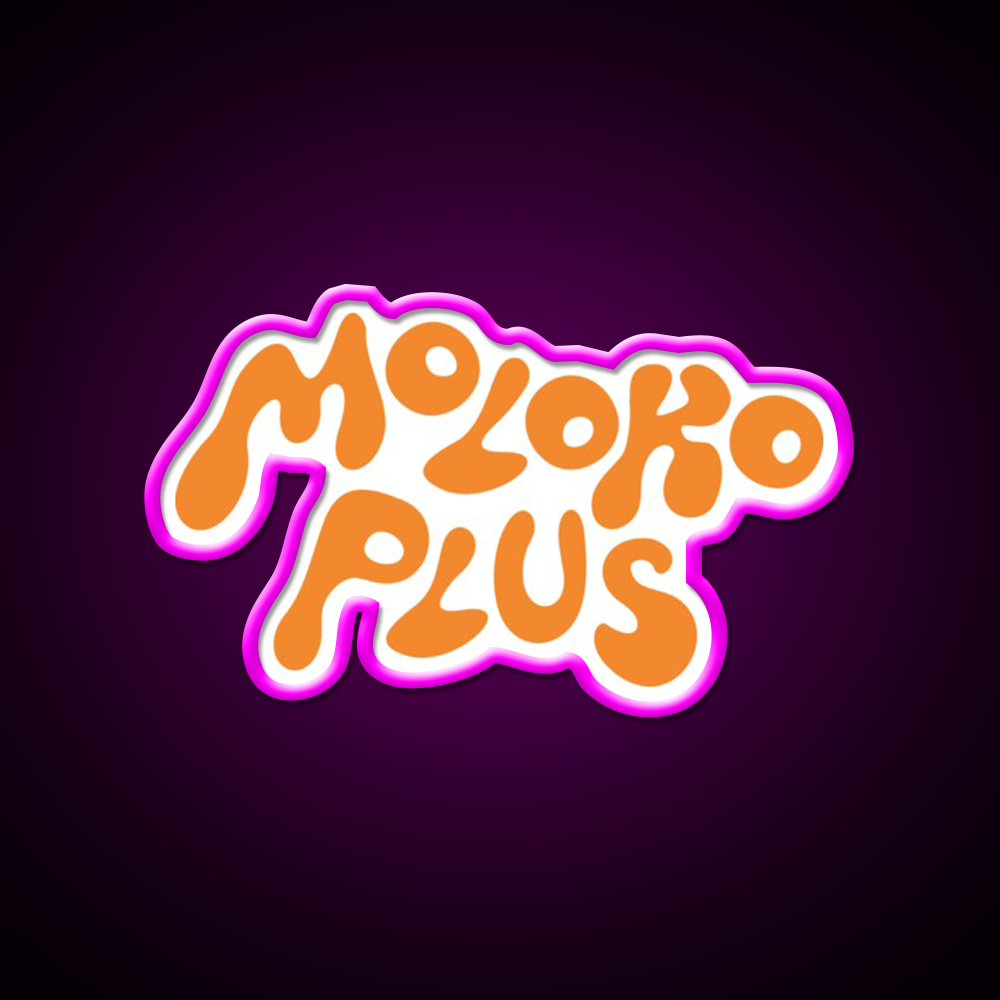 Moloko Plus Orange Cocktail Bar Decor Led Neon Sign Rgb Color - Neon sign mounted on wall in room