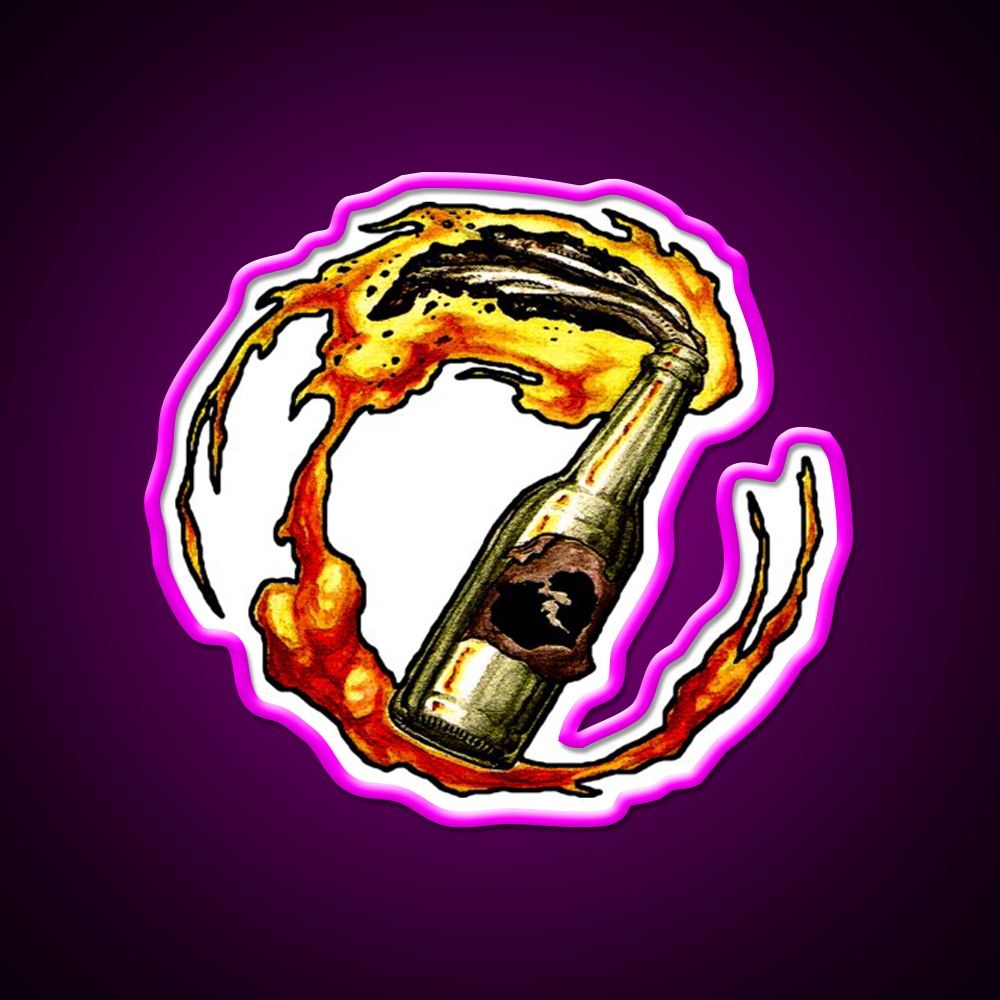Molotov Cocktail Bar Decor Led Neon Sign Drink Wall Art Rgb Color - Neon sign mounted on wall in room