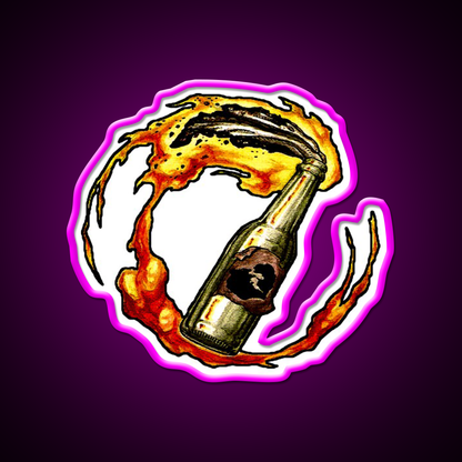 Molotov Cocktail Bar Decor Led Neon Sign Drink Wall Art Rgb Color - Neon sign mounted on wall in room