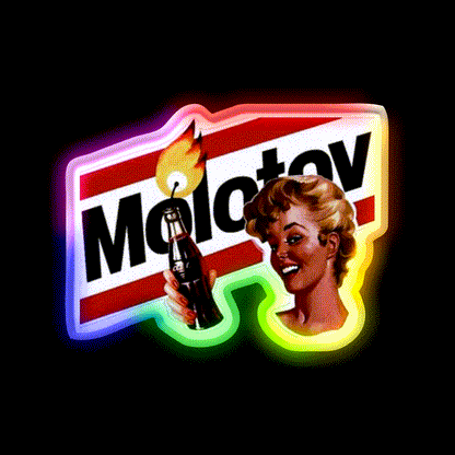 Molotov Cocktail Bar Decor Led Neon Sign Rgb Color - LED neon sign close-up detail
