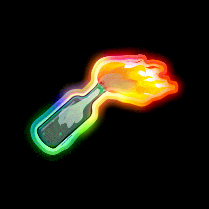 Molotov Cocktail Bar Decor Led Neon Sign Neon Party Sign Rgb Color - LED neon sign close-up detail