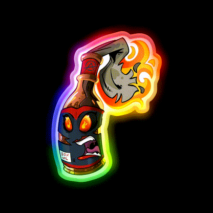 Molotovia Cocktail Bar Decor Led Neon Sign Rgb Color - LED neon sign close-up detail