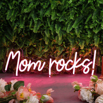 Mom Rocks Custom Led Neon Sign | Shineneon