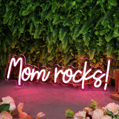 Mom Rocks Custom Led Neon Sign | Shineneon