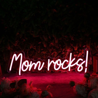 Mom Rocks Custom Led Neon Sign | Shineneon