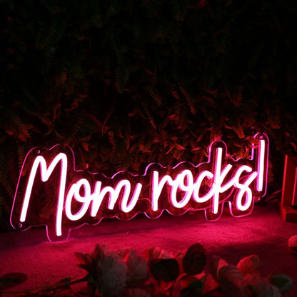 Mom Rocks Custom Led Neon Sign | Shineneon