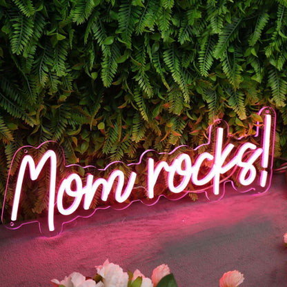 Mom Rocks Custom Led Neon Sign - Shineneon