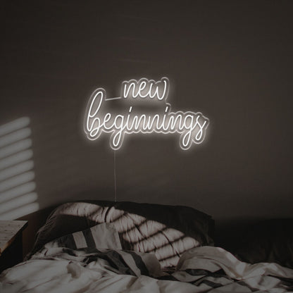 Moments New Beginnings Led Neon Sign For Weddings | Shineneon